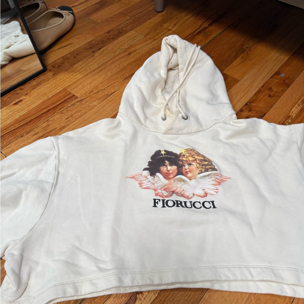 Fiorucci Angel Print White Hoodie